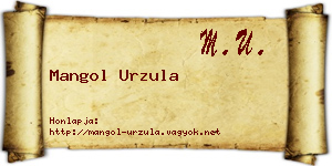 Mangol Urzula névjegykártya